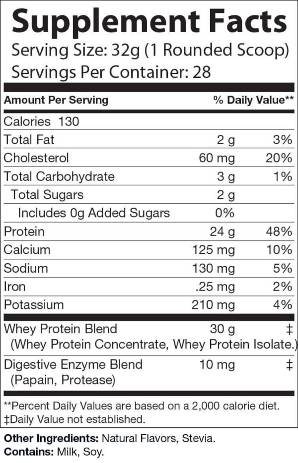 2lb Natural Premium Whey Protein - Salted Caramel - Image 2